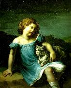 Theodore   Gericault louise vernet enfant oil